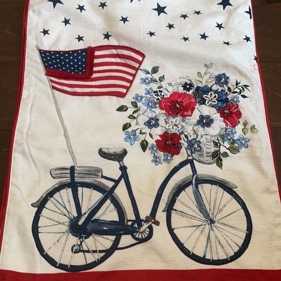 Storehouse Americana Red White Blue Table Runner Farmhouse July 4th - Picture 3 of 3